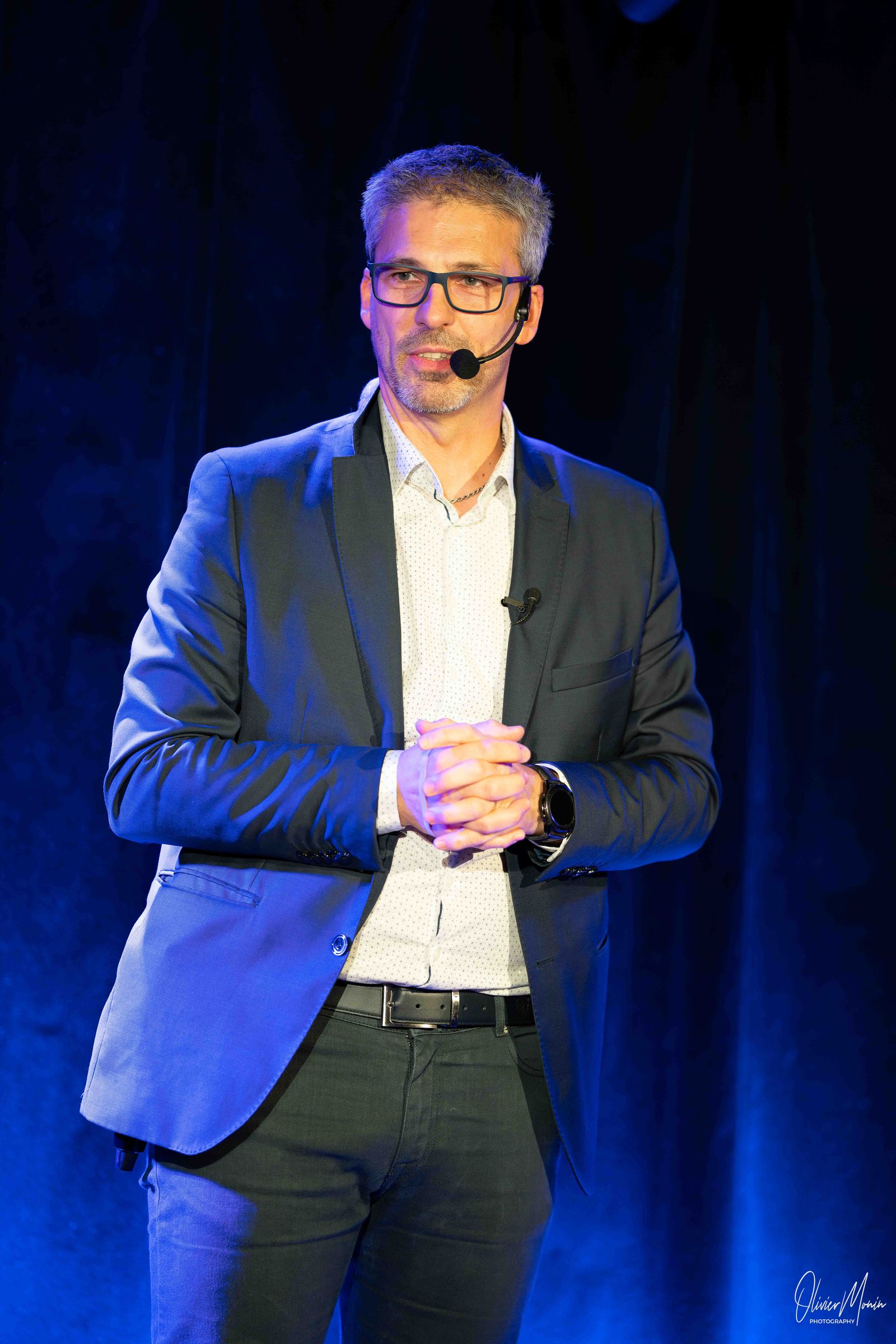 Vincent Leclerc en conférence, public attentif