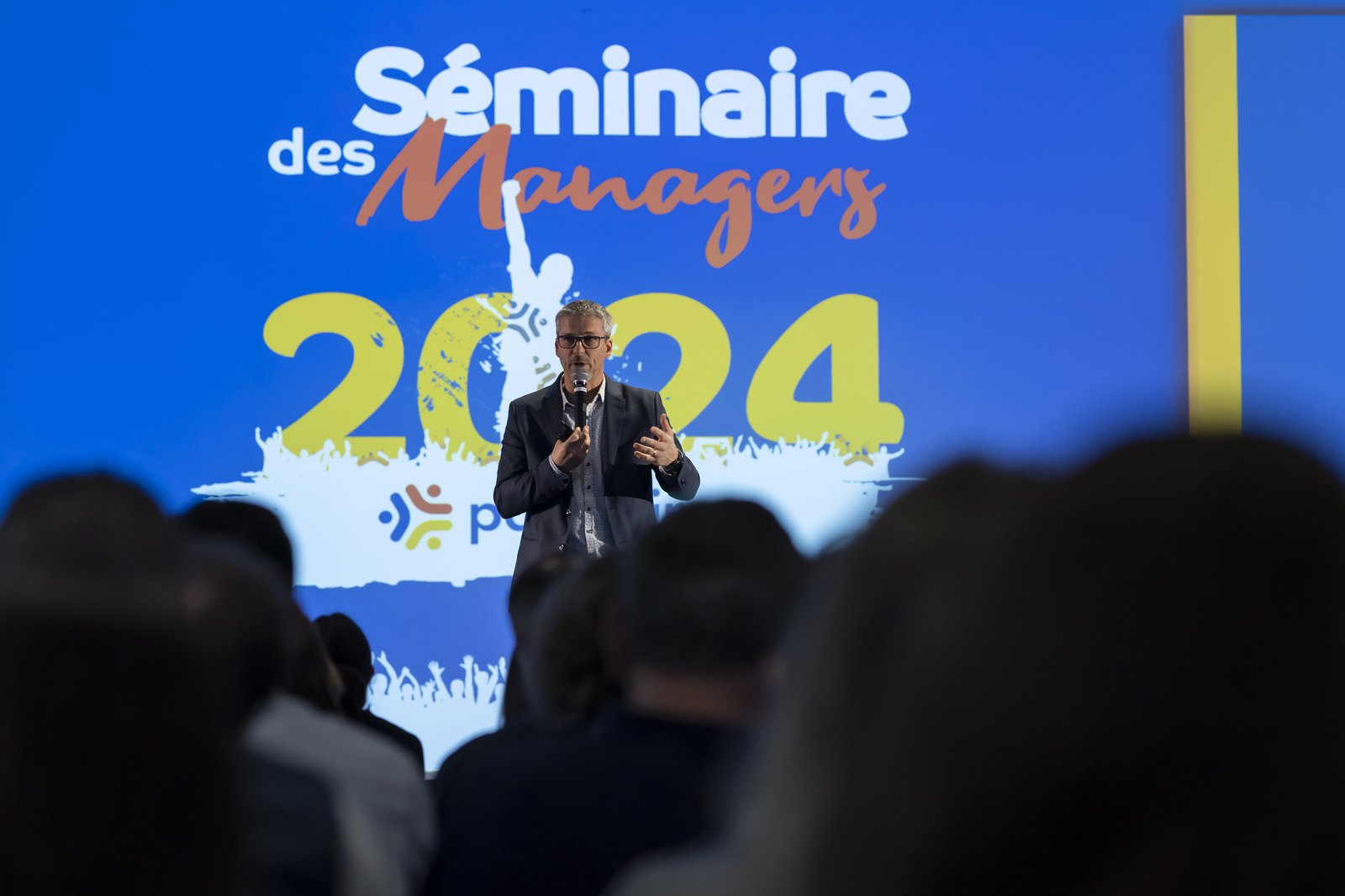 Vincent Leclerc en intervention, échange avec un participant